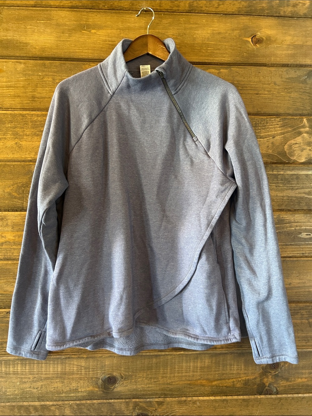 RBX Women's Heathered purple Asymmetric Quarter-Zip Pullover